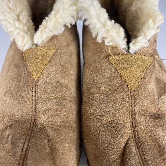 LL Bean Slipper Boots Shoes Women 8M Brown Suede Shearling Wicked Good - Picture 8 of 16
